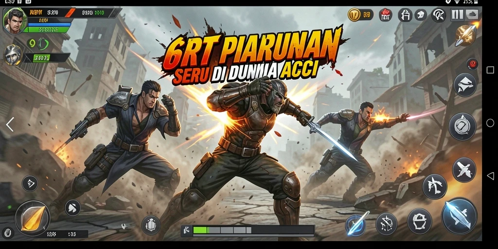 Tangkapan layar 6RT yang menampilkan aksi seru di gameplay.
