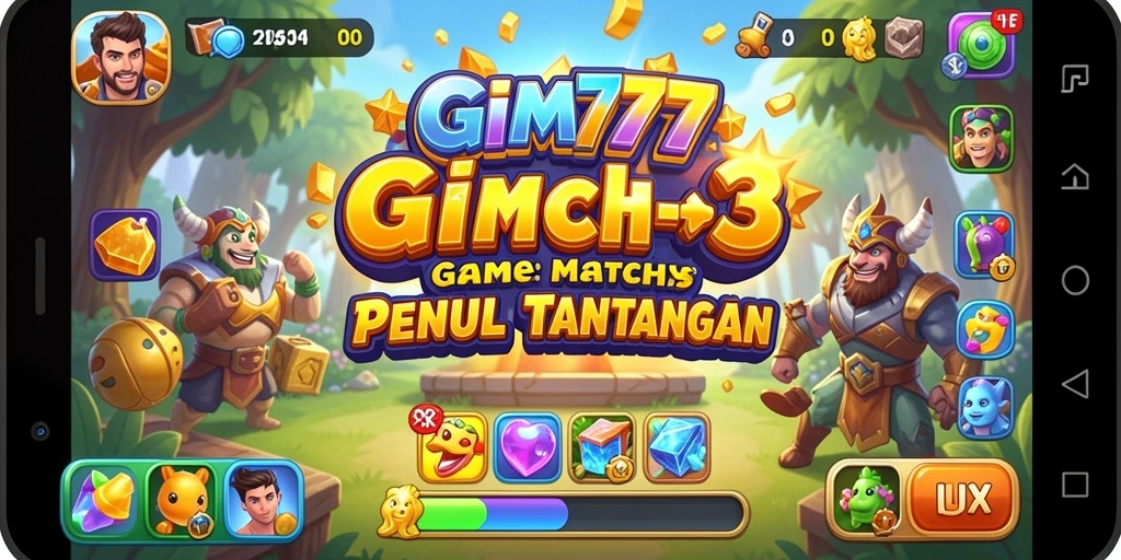 Gameplay menantang dalam GIM777 dengan kombinasi warna cerah.