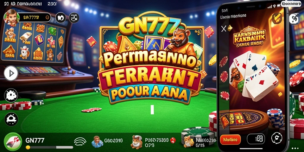 Tampilan gameplay kasino yang menakjubkan di GN777.
