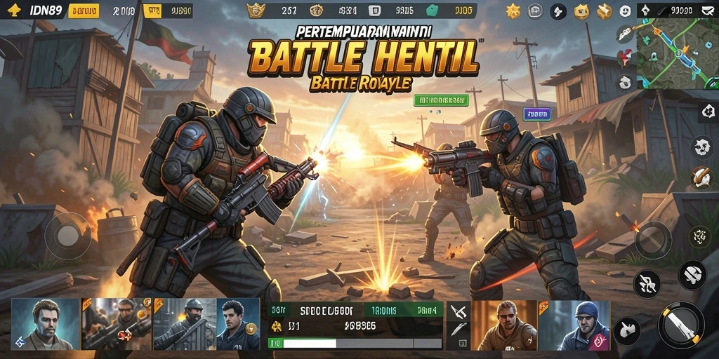 Gameplay IDN89 yang mendebarkan dalam pertempuran Battle Royale.