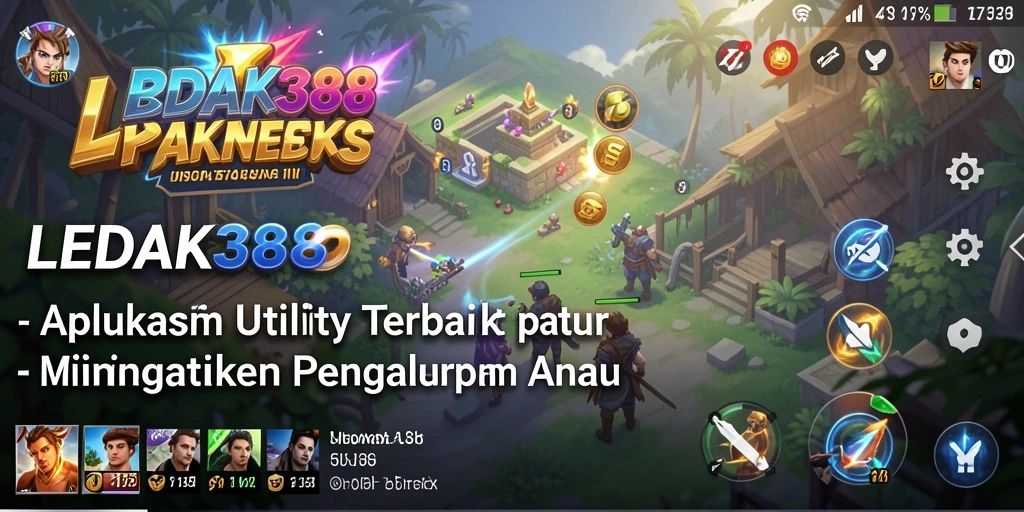 Tampilan antarmuka aplikasi LEDAK388 yang sederhana dan fungsional.