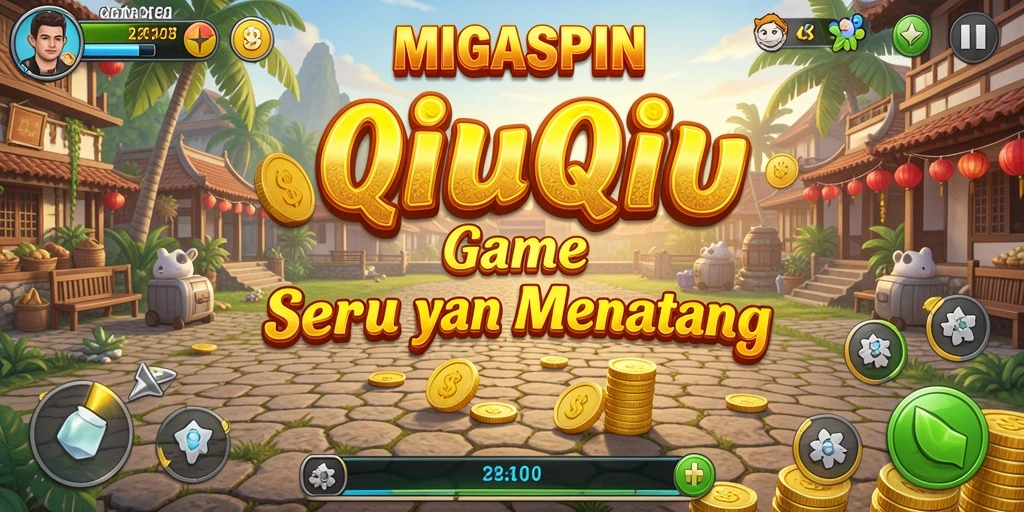 Screenshot dari gameplay QiuQiu yang menegangkan di MIGASPIN.