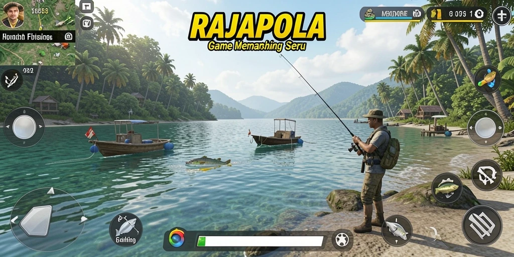 Tangkapan ikan yang menakjubkan dalam gameplay RAJAPOLA.
