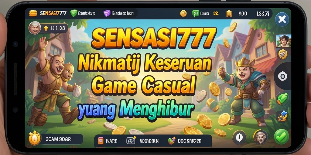 Tampilan gameplay SENSASI777 yang ceria dan penuh warna.