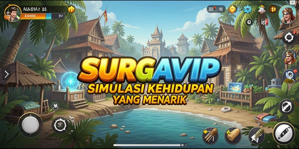 Screenshot SURGAVIP menampilkan momen seru gameplay simulasi.