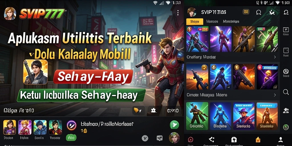 Tampilan utama SVIP777 menampilkan fitur utilitas yang beragam dan mudah diakses.